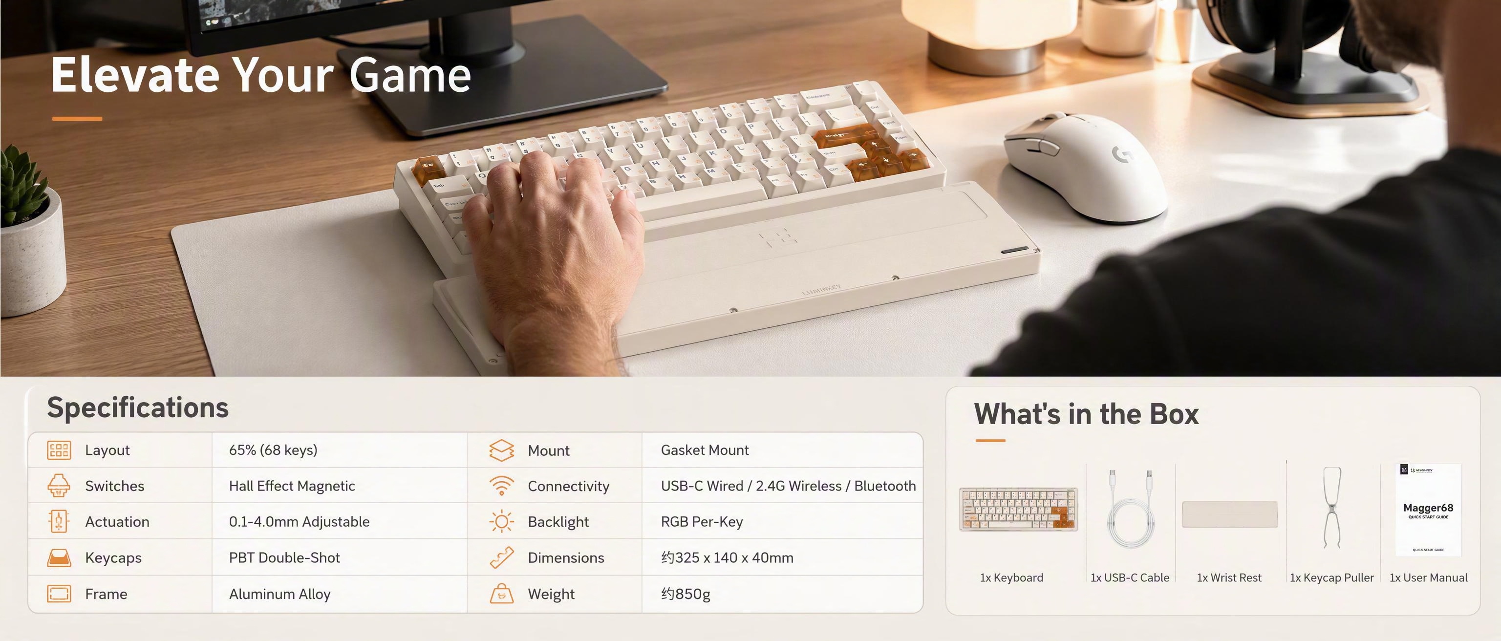 [商品] 使用【图1】LUMINKEY Magger68 白色… - 图片创意预览