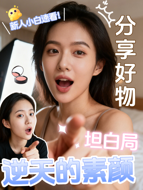 分享好物-小红书达人化妆博主吸睛封面预览效果