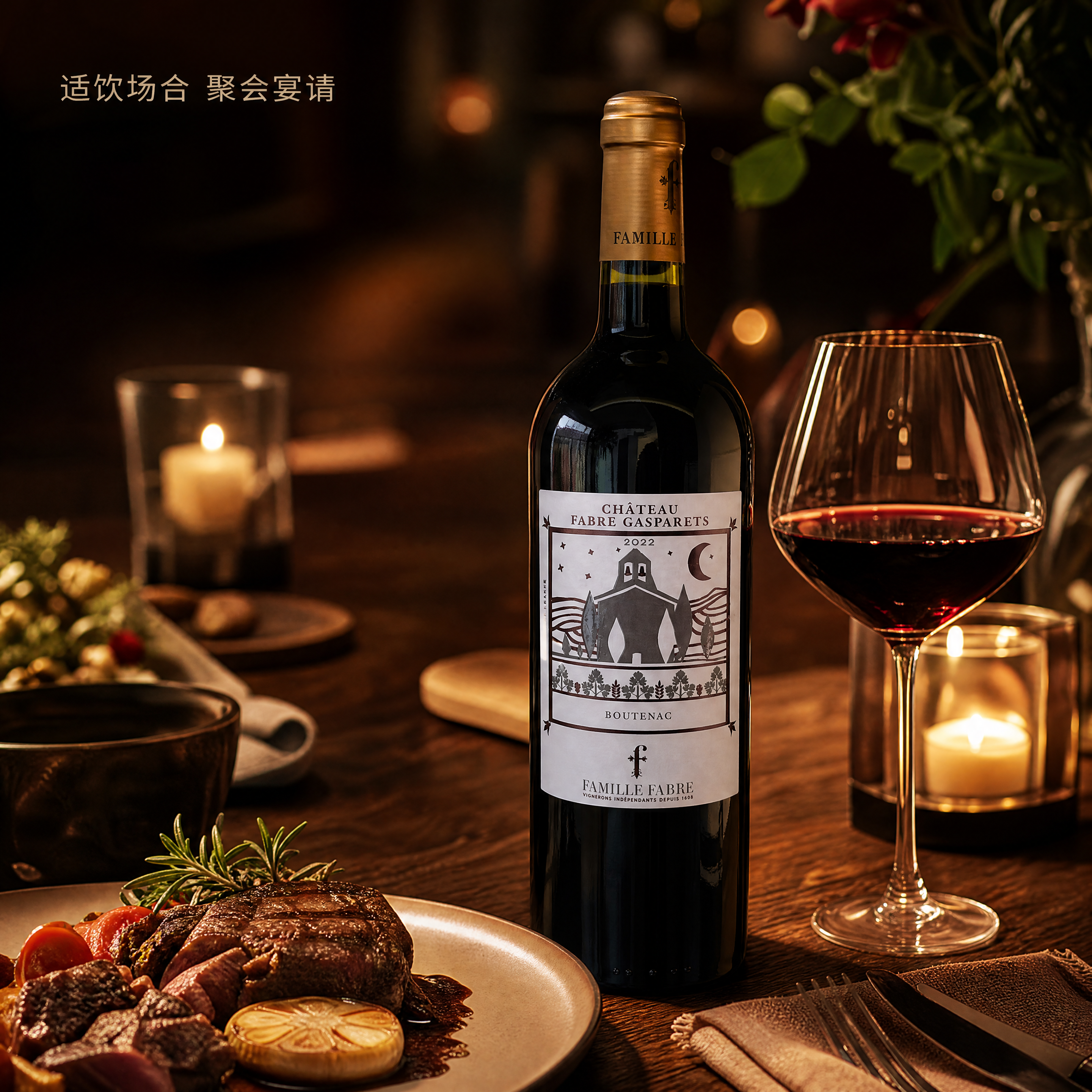 [主图-4] 法伯酒庄红葡萄酒品鉴体验场景图 [氛围风格] 浪… - 图片创意预览