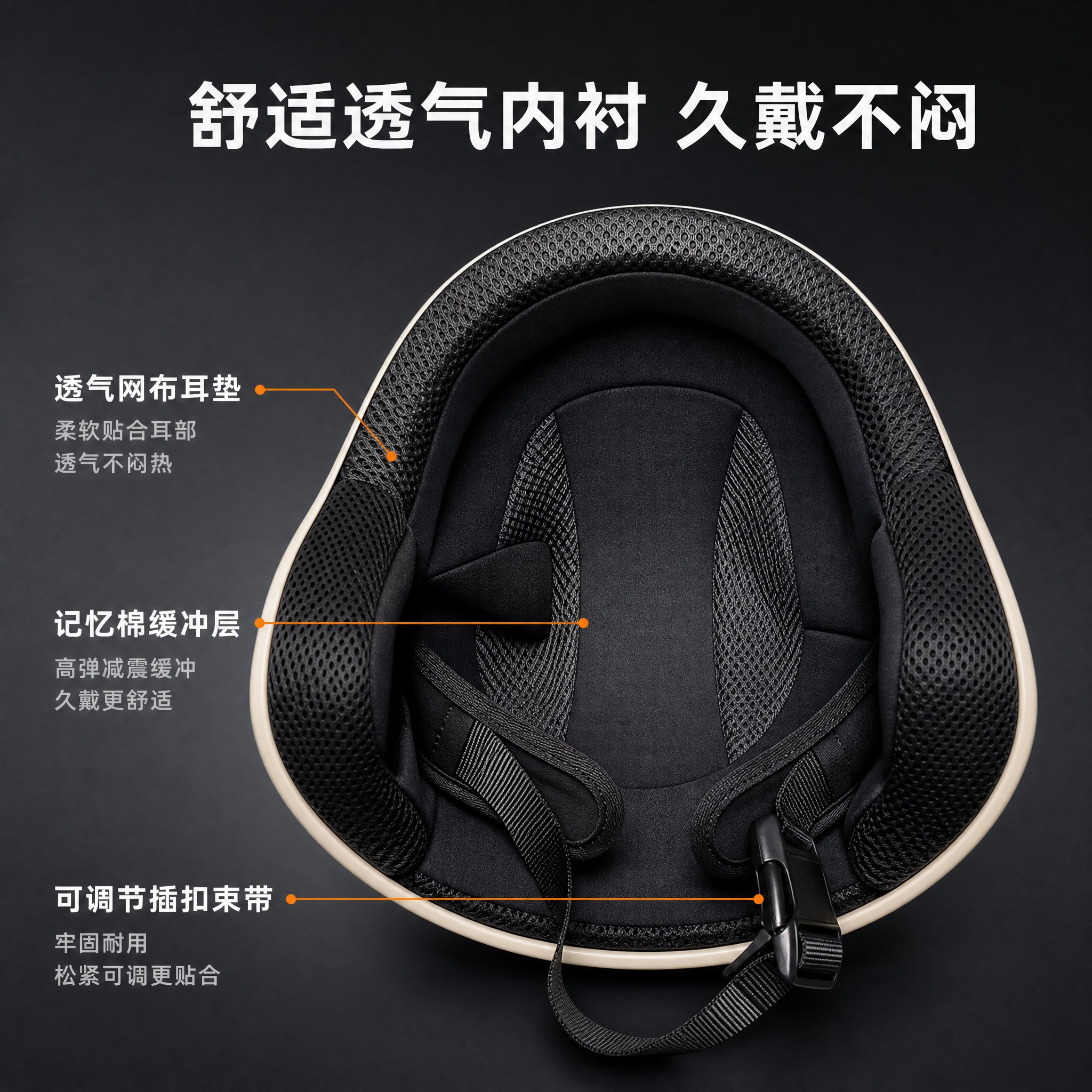 [主图-1] 电动车头盔内衬结构 商品细节主图 [统一基调]… - 图片创意预览