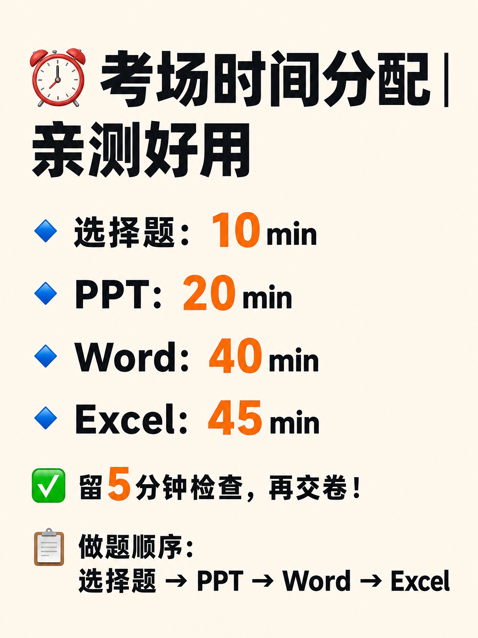小红书笔记知识卡片，纯大字，ins清新简约备考风，版式精美，小… - 图片创意预览