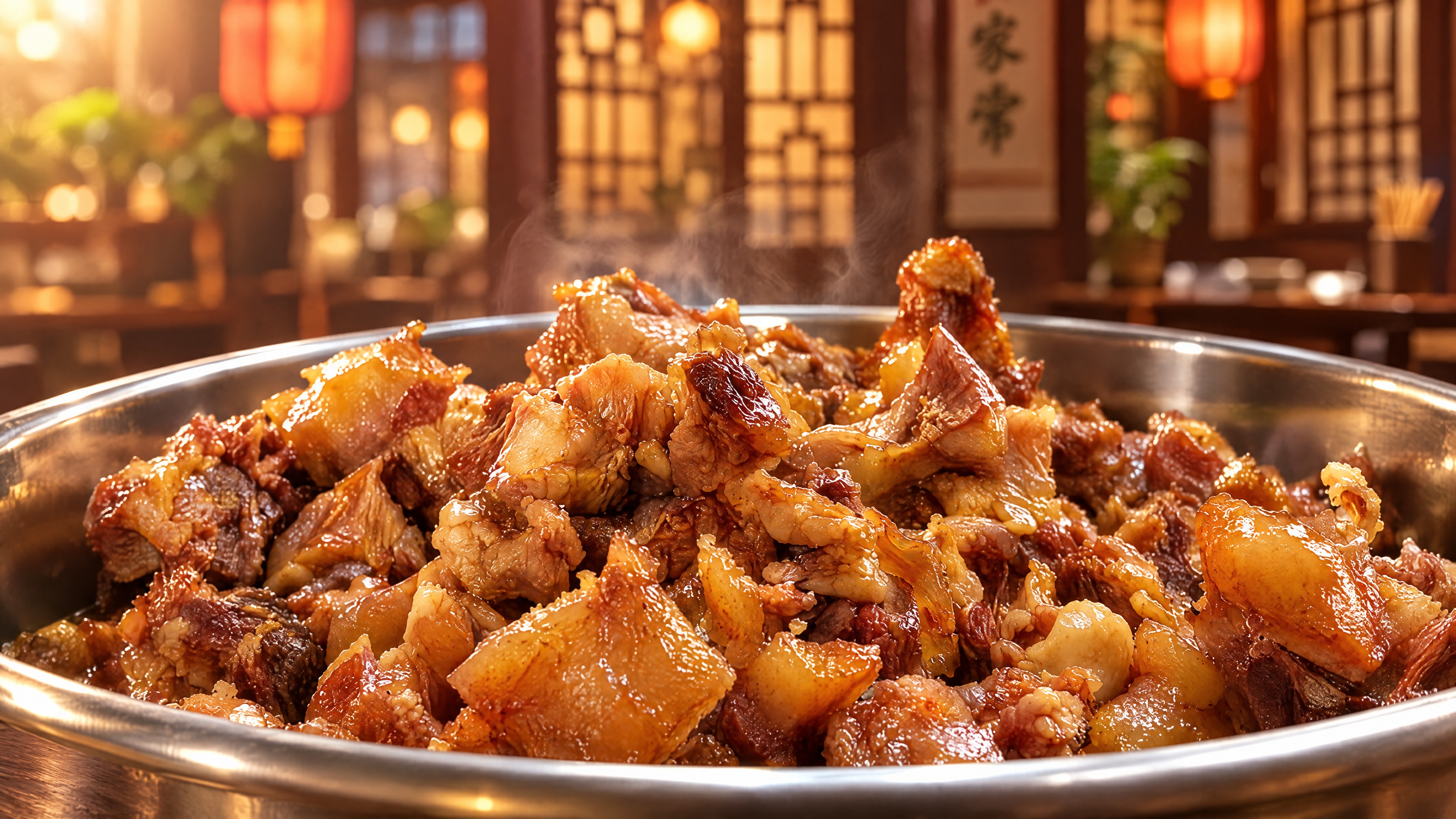 基于参考图中的卤味/炖肉块食材，生成一张真实美食宣传图。画面主… - 图片创意预览