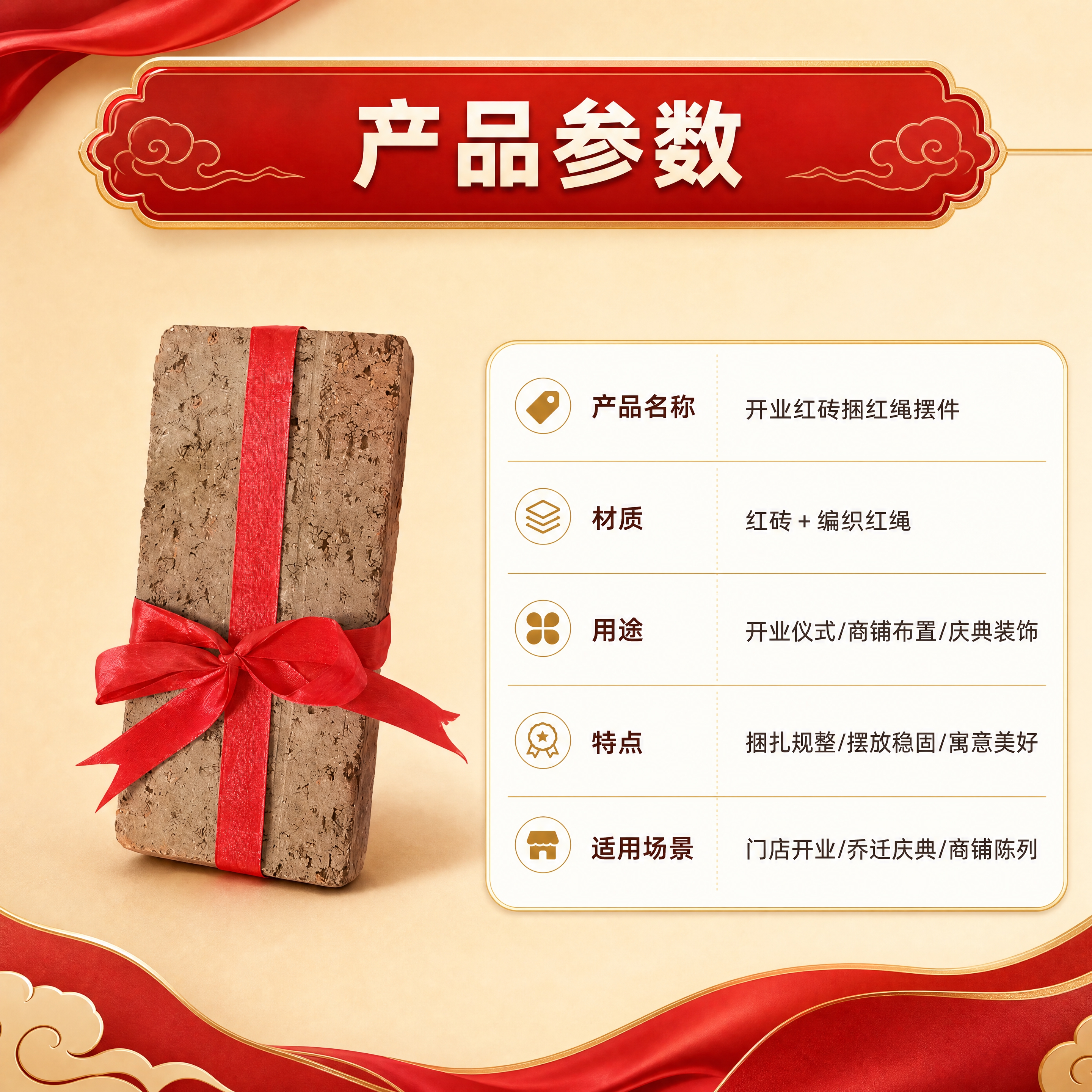 [商品] 使用【图1】红砖捆红绳摆件；保留红砖长方体形状、粗糙… - 图片创意预览