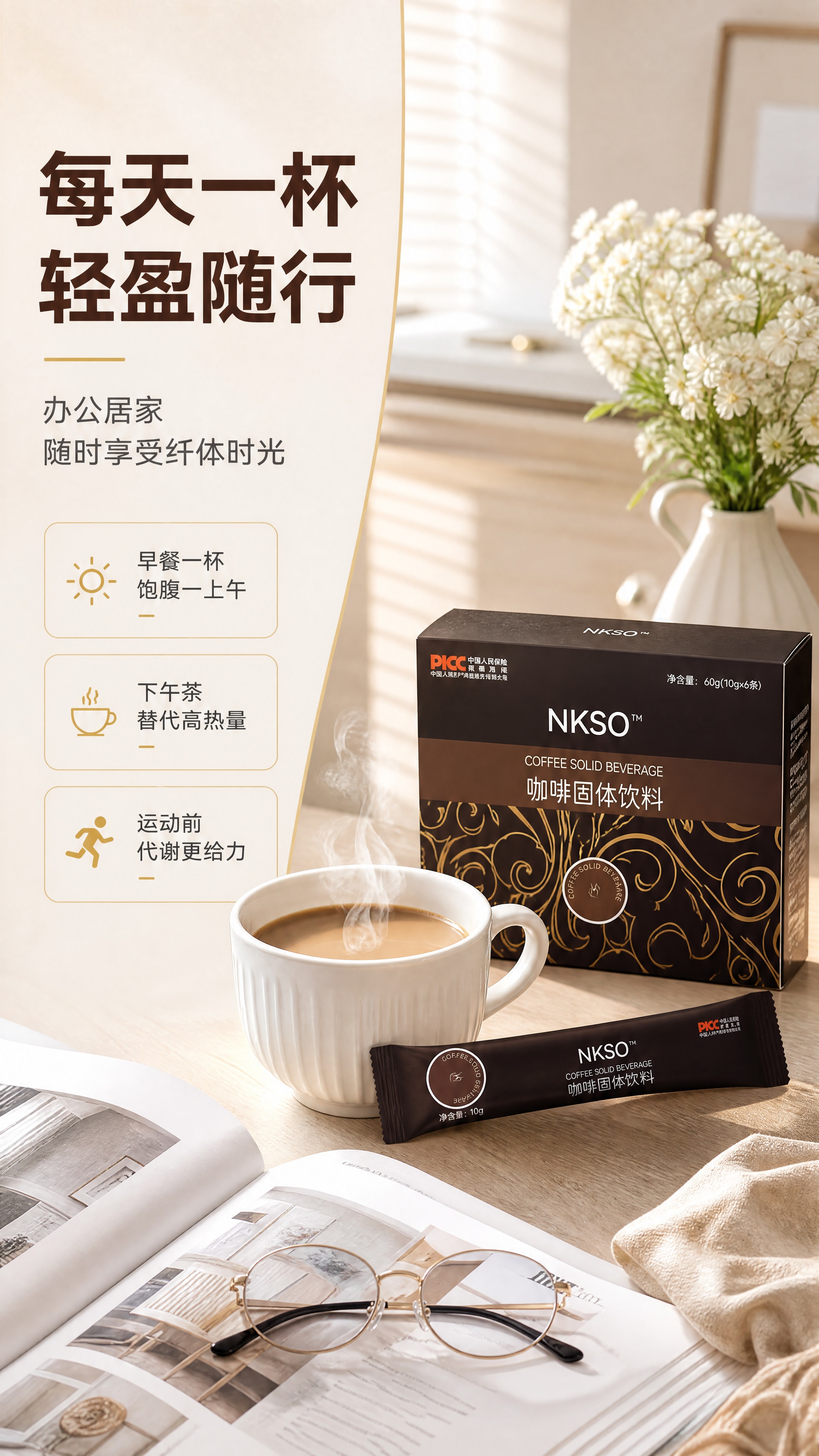 [商品] 使用【图1】NKSO咖啡固体饮料条装与外盒；保留深棕… - 图片创意预览