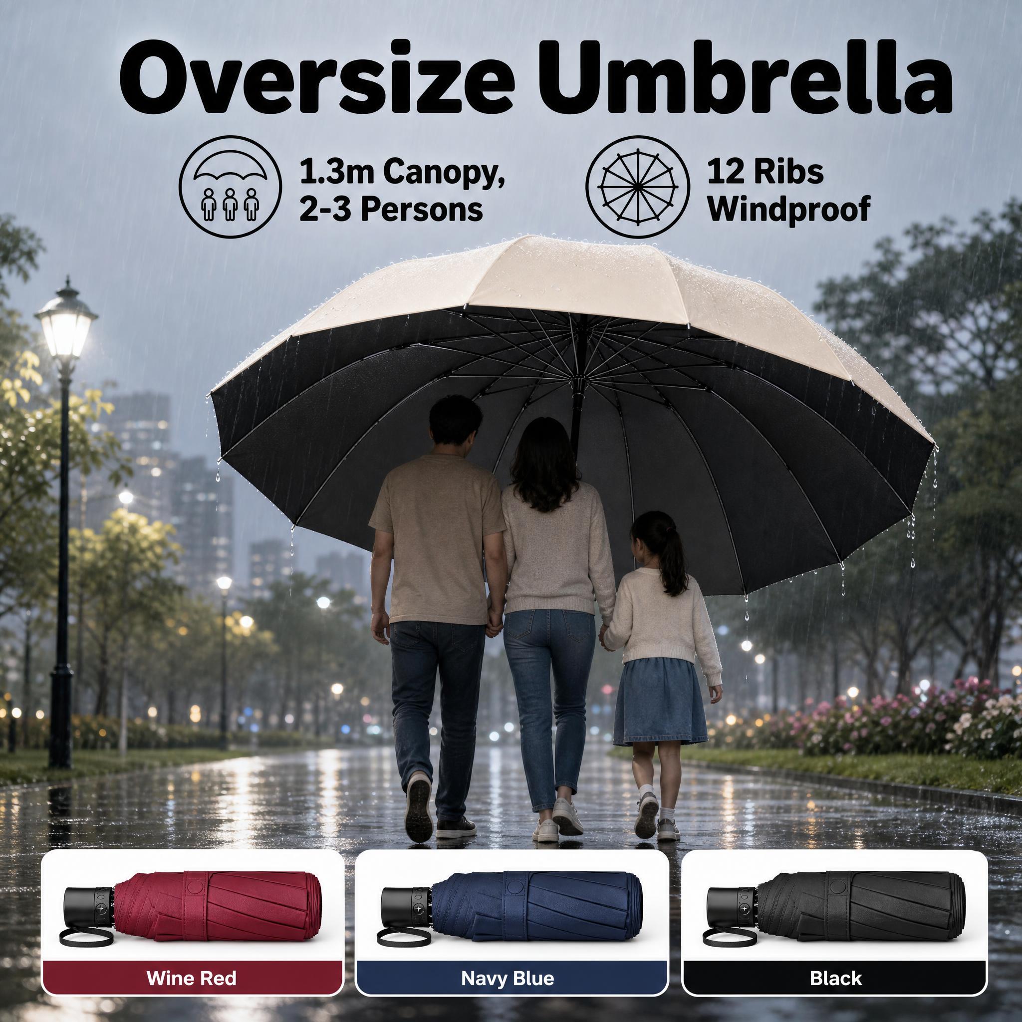 [单张主图] Shopee马来西亚站点超大号晴雨伞爆款促销感主… - 图片创意预览