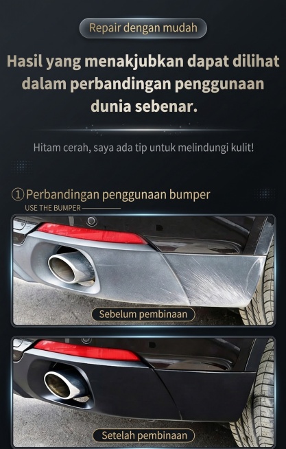 「图片1」「图片1」「图片1」「图片1」「图片1」「图片1」「图片1」「图片1」「图片1」「图片1」产品是一款汽车翻新剂，帮我重新生成一套与原图视觉效果不同的（更换排版，色系）整体调性：极简干净、高级预览效果