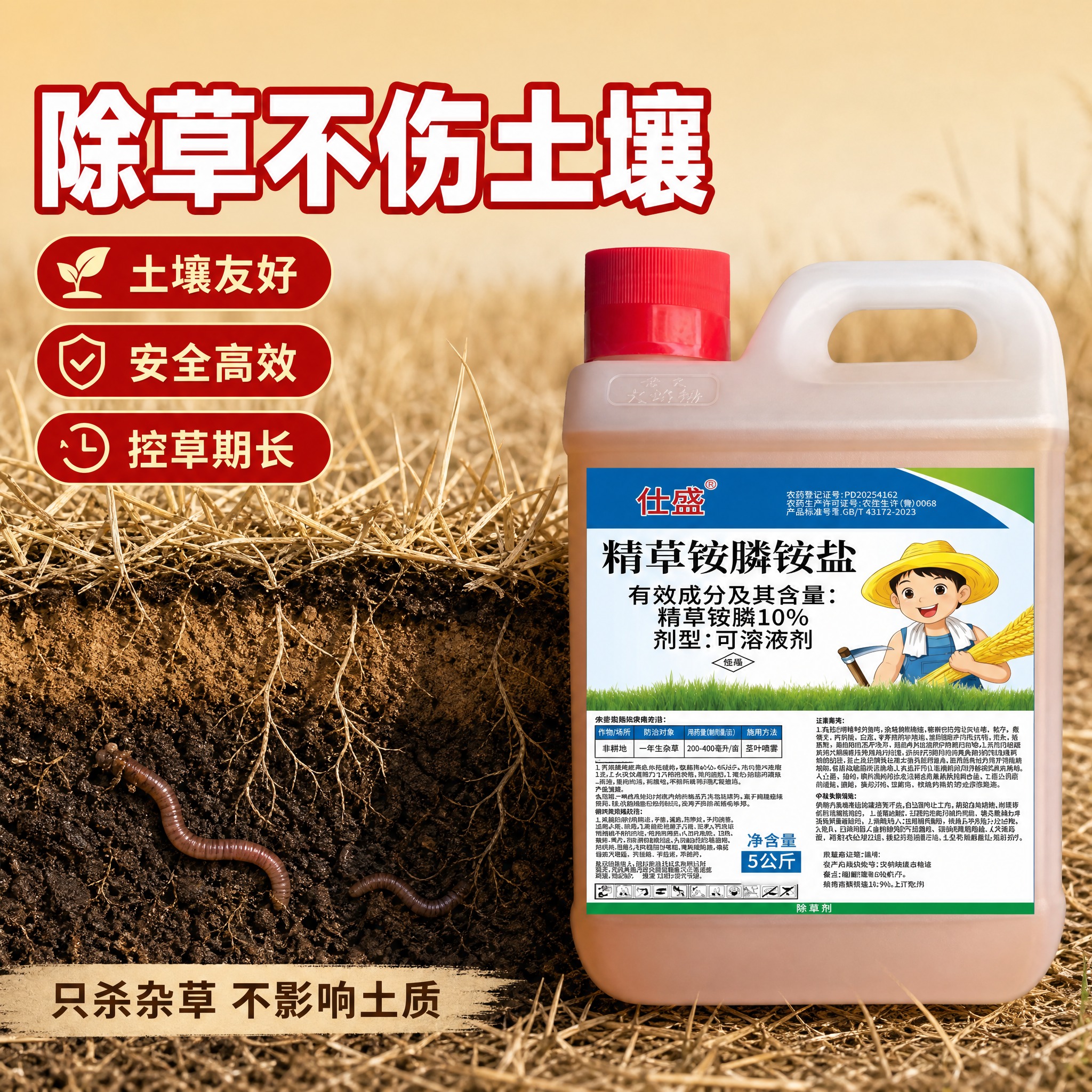 [主图-3] 不伤土壤卖点，突出对土壤友好、安全环保。 [统一… - 图片创意预览