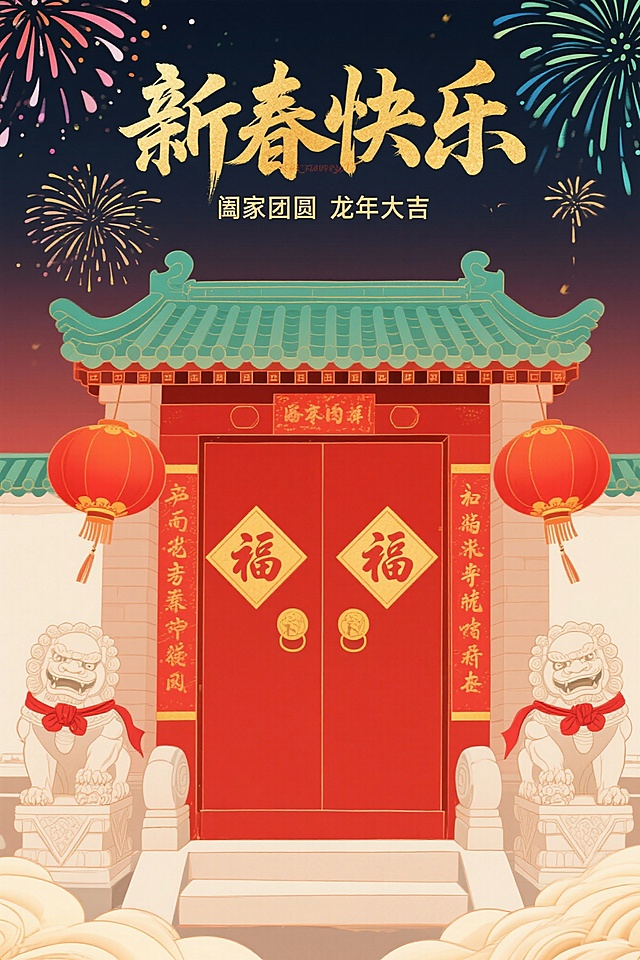 生成2张海报，一张春节的庆祝海报，一张春分的节气海报