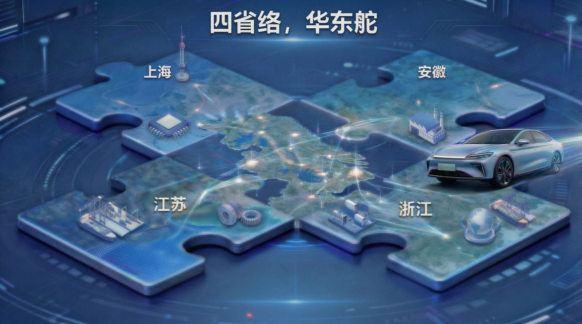基于原图修改，删除上海旁边的“上海做高：总部资源，研发高精 —— 掌控高端决策与精密时效链路”，删除安徽旁边的“安徽做深：整车制造，厂仓垂直 —— 深耕主机基地与垂直绑定供应链”，仅保留省份名称上海、预览效果