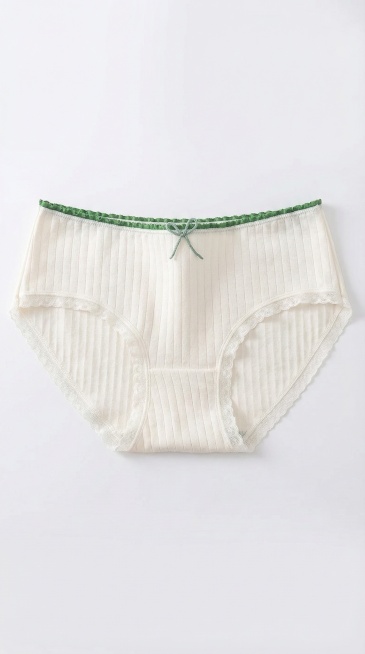 [Main Image 1] Pure white background, the product is women's cotton panties, the appearance of the p预览效果