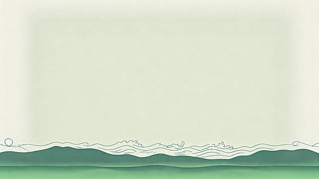 去除右下角“豆包AI生成”的水印，提升图片整体清晰度，保持原图风格、浅绿背景和海浪线条图案不变