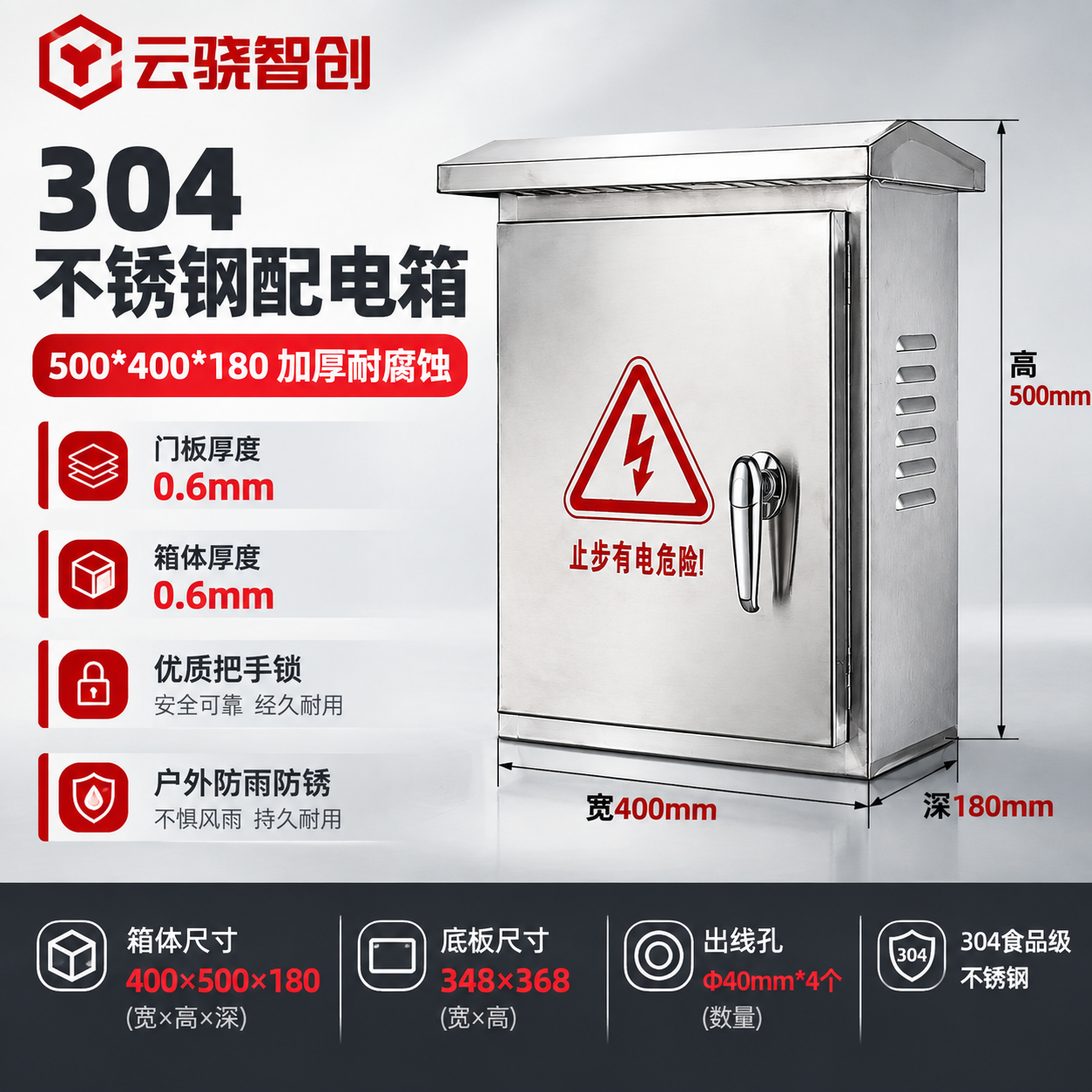 [主图-1] 首图点击率海报，主题：304不锈钢配电箱 500… - 图片创意预览