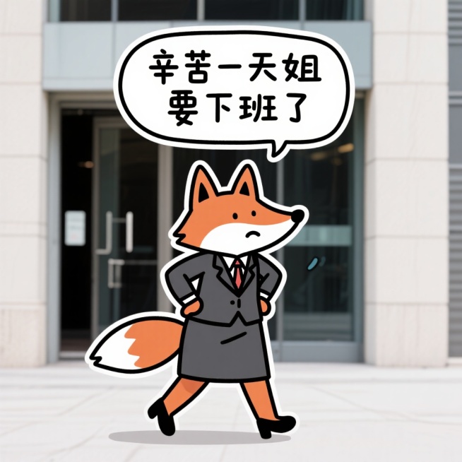 辛苦一天姐要下班了预览效果