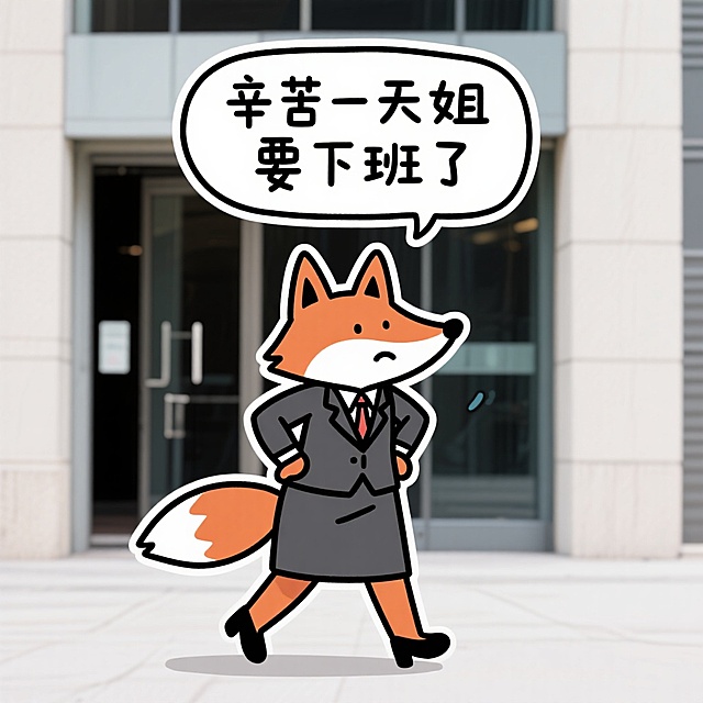 辛苦一天姐要下班了