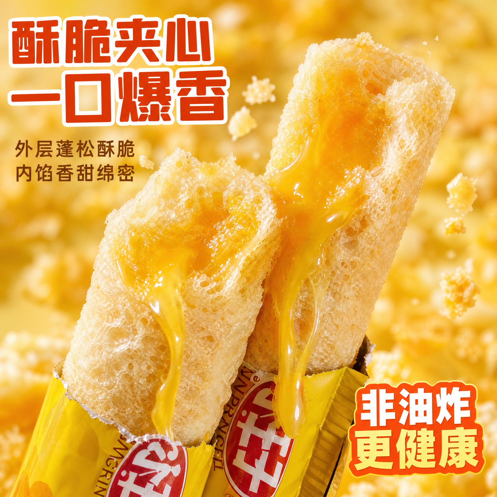 [主图-3] 细节与口感展示 微距展示小王子聪明棒的酥脆夹心和… - 图片创意预览