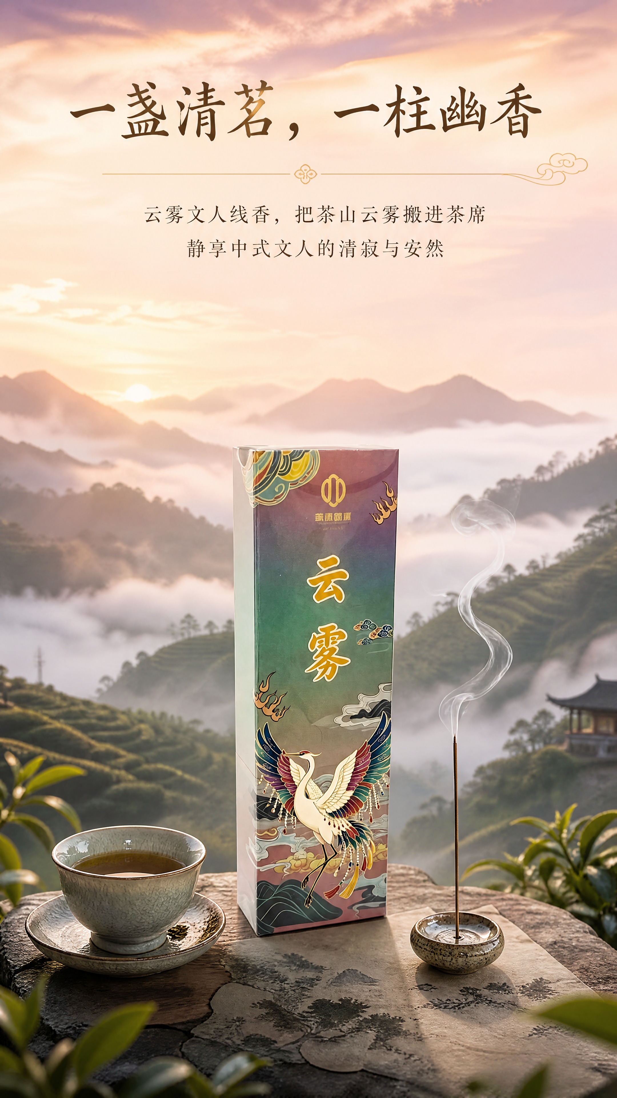 [商品] 使用【图1】云雾文人线香长盒包装；保留包装盒全部外观… - 图片创意预览