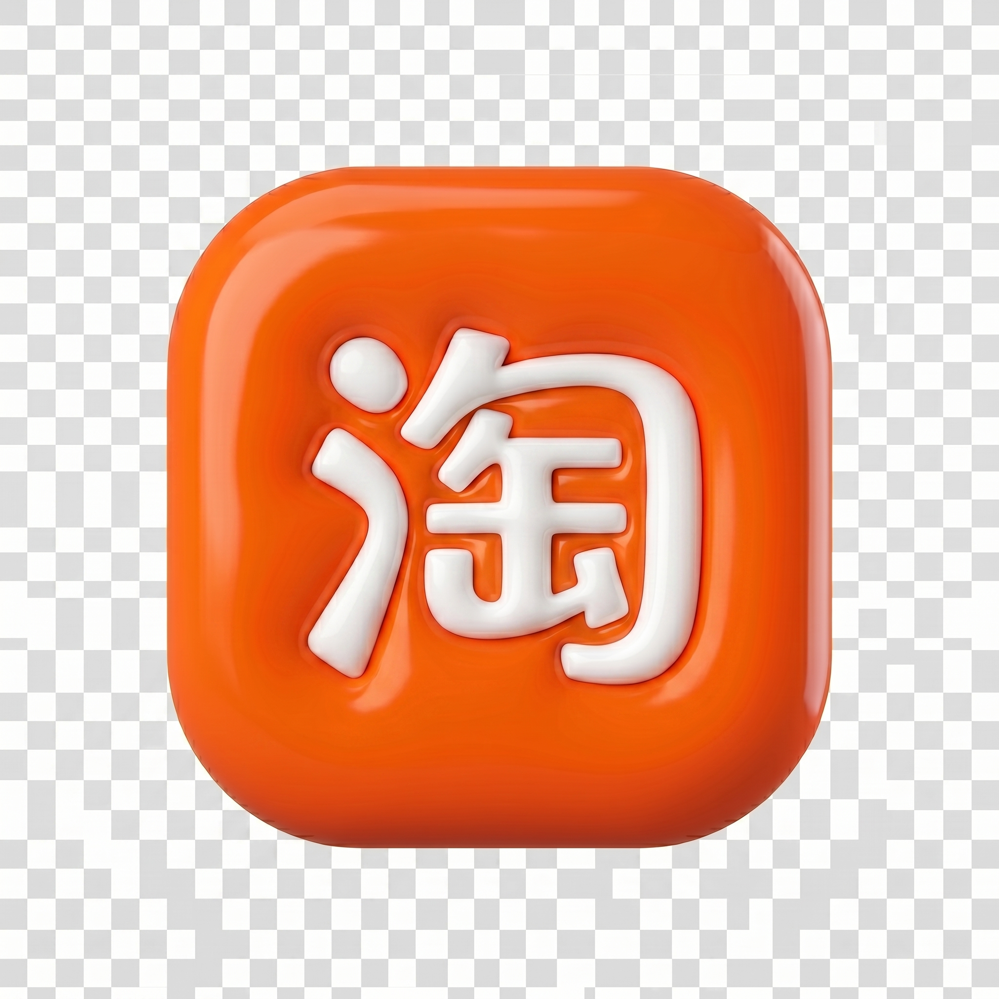 只保留淘字的笔画本身为纯白色，去除淘字内部多余的白色区域，让只… - 图片创意预览
