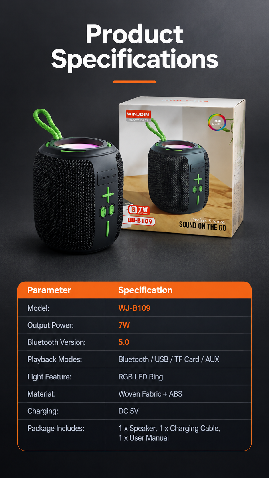 [商品] 使用【图1】中的WINJOIN WJ-B109便携式… - 图片创意预览