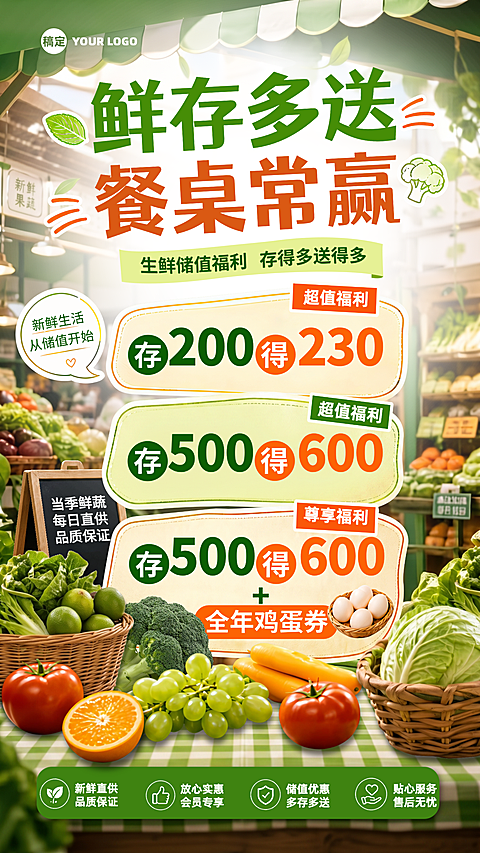 生鲜促销活动海报