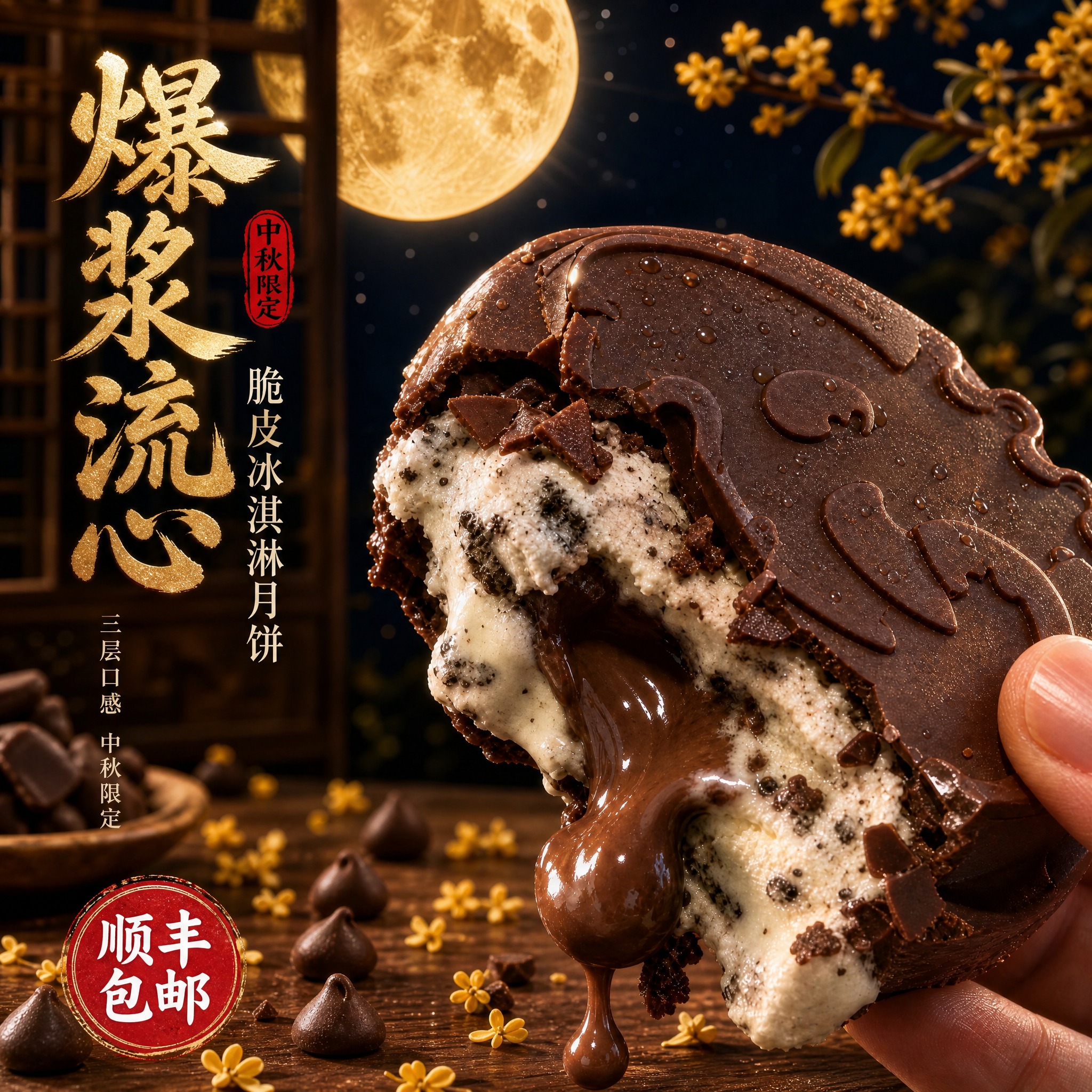 [主图-1] 首图点击率 爆浆流心冰淇淋月饼 中秋送礼主题。… - 图片创意预览