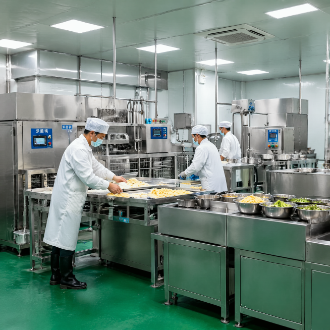 从原图中拆分出左下干净工艺制作图片，只保留这张工厂生产场景原图，裁剪掉其他区域，保持真实摄影质感，保留所有车间和工人细节，图片比例为竖版1:1，分辨率2K，文字清晰预览效果