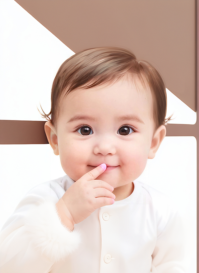 毛茸茸的白色婴儿衣服