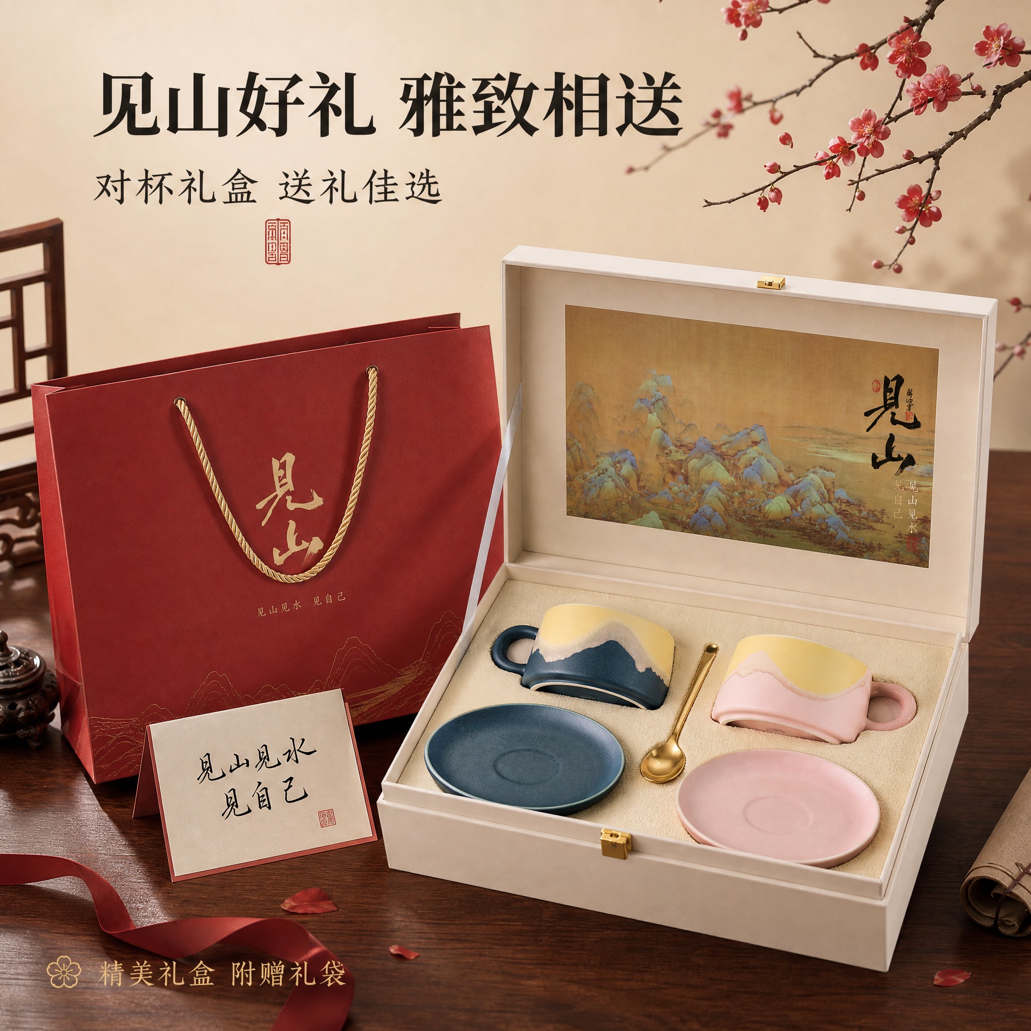 [主图-6] 送礼场景与礼盒包装图，突出礼盒装送礼价值与开箱仪… - 图片创意预览
