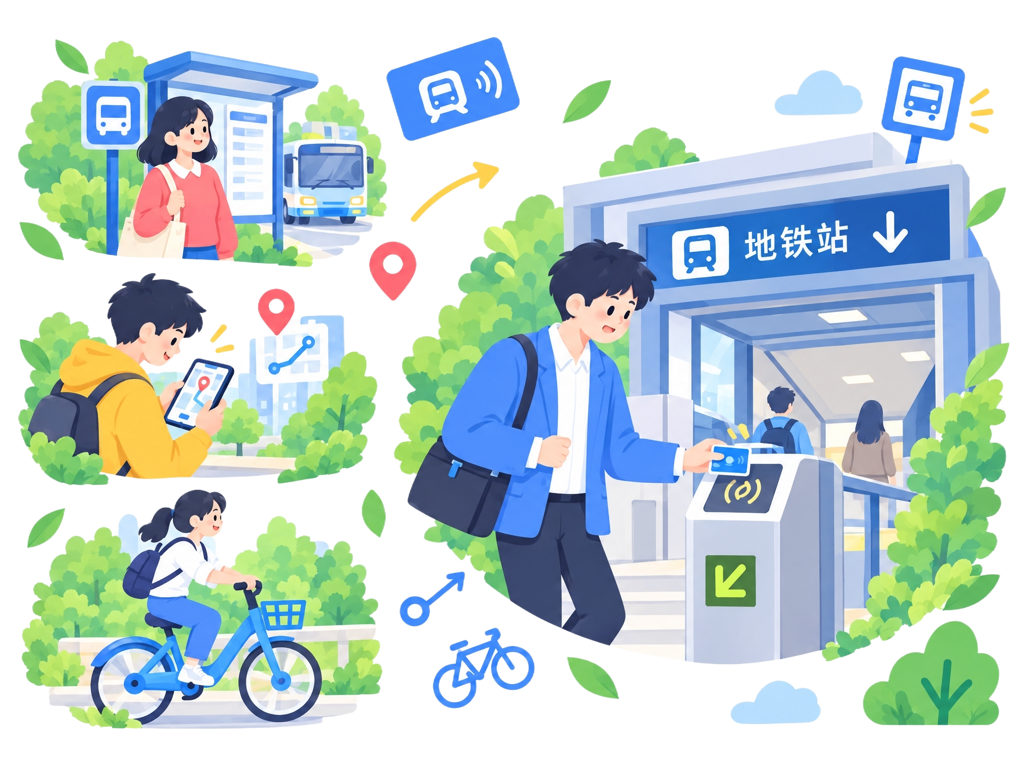 扁平矢量插画风格，与参考图完全一致的清新扁平插画风格，色彩明快… - 图片创意预览
