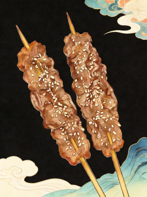 去掉绿色的酱汁  多点芝麻预览效果