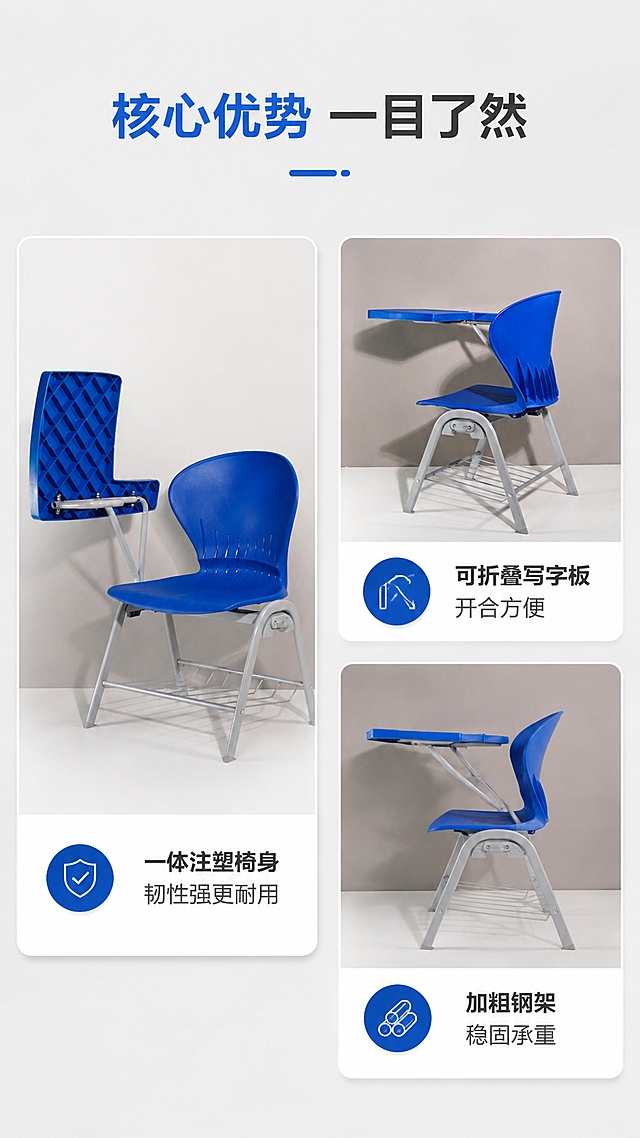 「图片1」，生成一套详情页，商品名称为培训椅，适配淘宝/天猫平台，单图比例为9:16，需求屏数为5张。「图片1」「图片1」「图片1」「图片1」「图片1」「图片1」