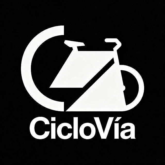 极简风格单车品牌Logo，品牌名CicloVía，全新设计，简约现代，用字母C结合单车轮廓，负空间设计，极简主义，几何构图，干净清晰，黑白单色，可识别性强