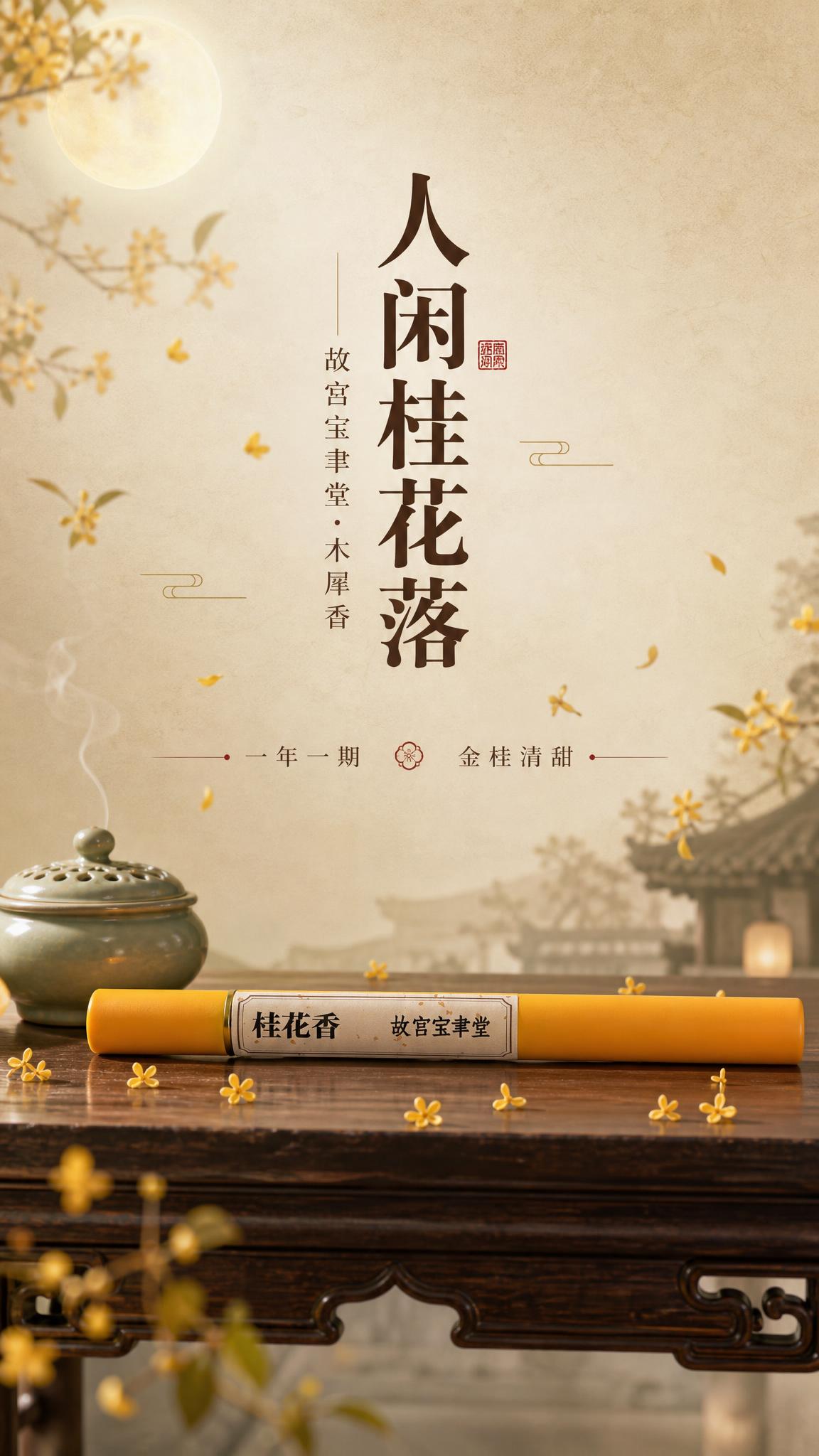 [商品] 使用【图1】故宫宝聿堂桂花香线香橙黄色香管；保留香管… - 图片创意预览