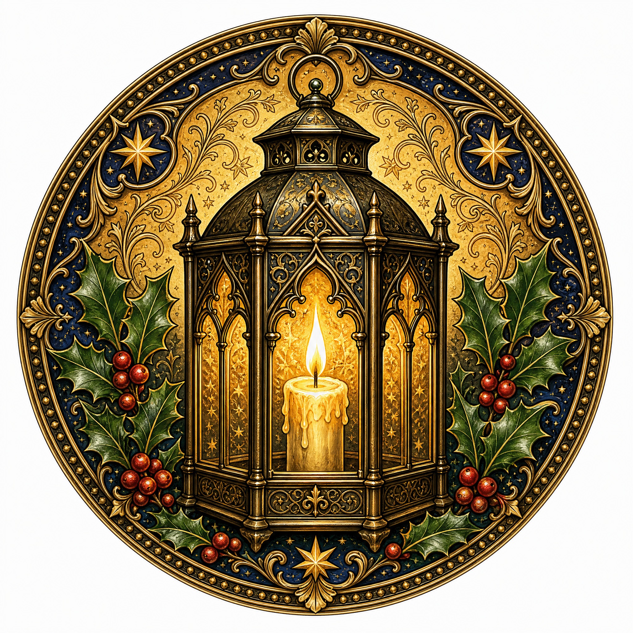 Christmas sticker, medieval ill… - 图片创意预览