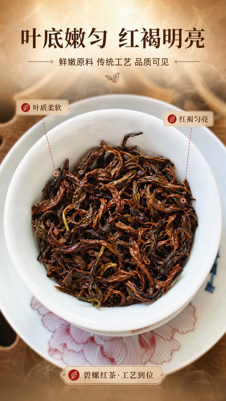 [商品] 使用【图2】冲泡后的叶底；保留白瓷盖碗中叶底红褐带润… - 图片创意预览