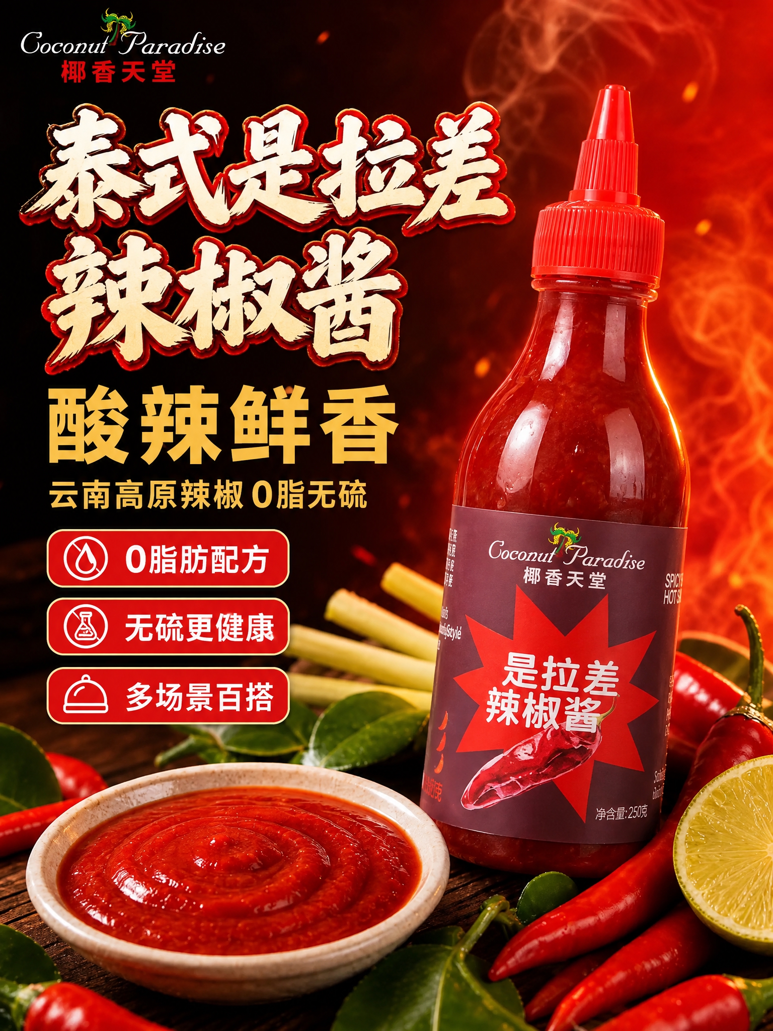 基于第二张参考图的电商主图整体版式、背景、火焰效果、大字标题排… - 图片创意预览