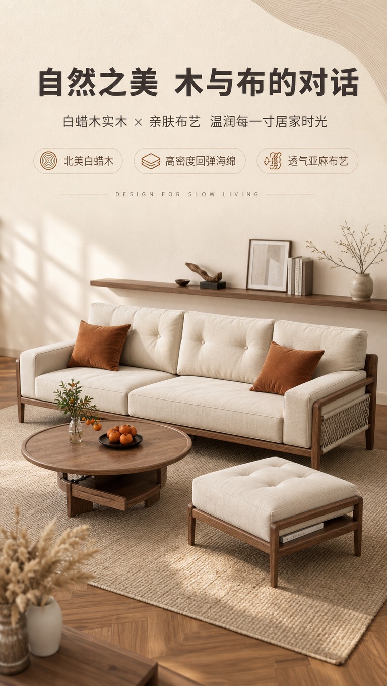 [商品] 使用【图1】沙发、【图2】茶几、【图3】脚踏；保留沙… - 图片创意预览