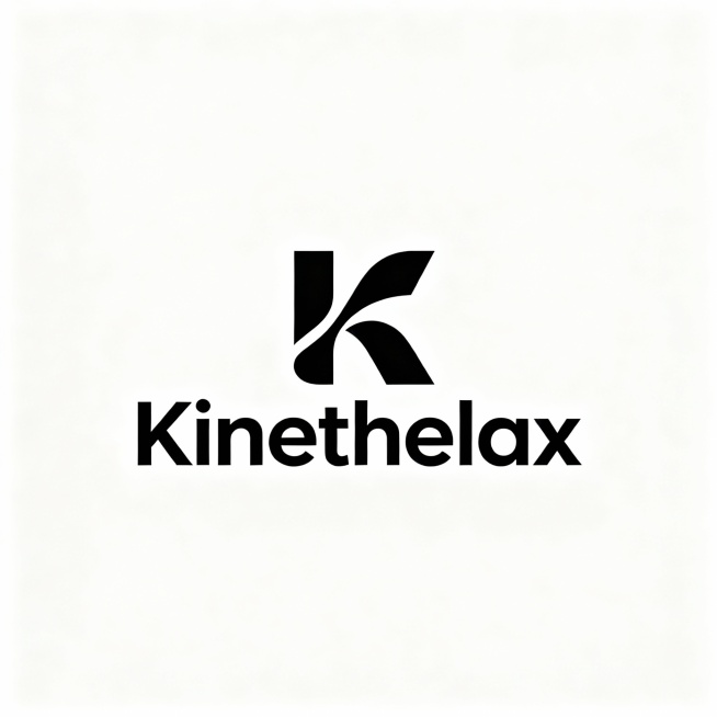 生成LOGO，含“Kinethelax”，字母K做图形化变体。预览效果