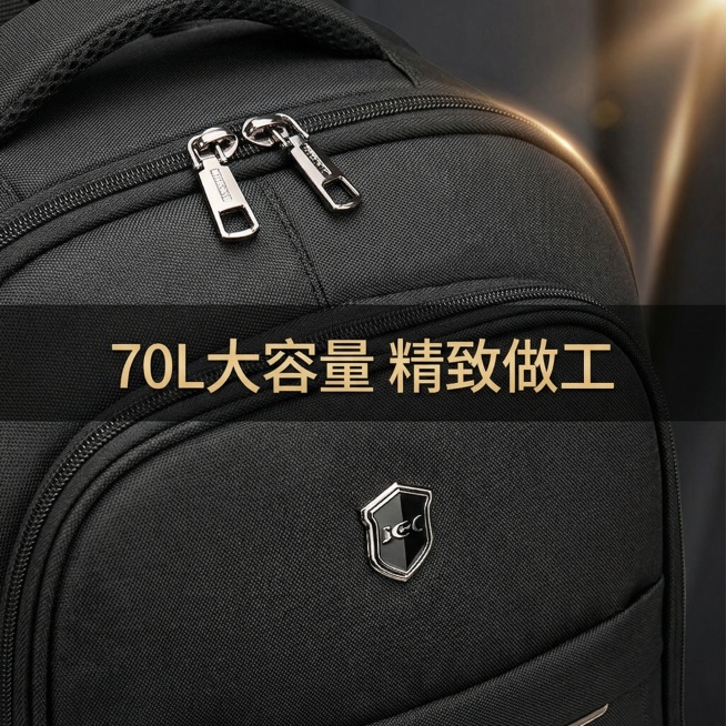 我的产品是70L书包 帮我做10张高级主图预览效果