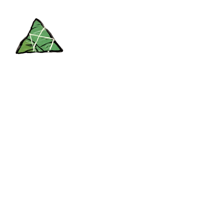 将图片中的各个粽子分别抠出来，保留每个粽子的完整形态，去除背景和文字，保留粽子的原插画风格预览效果