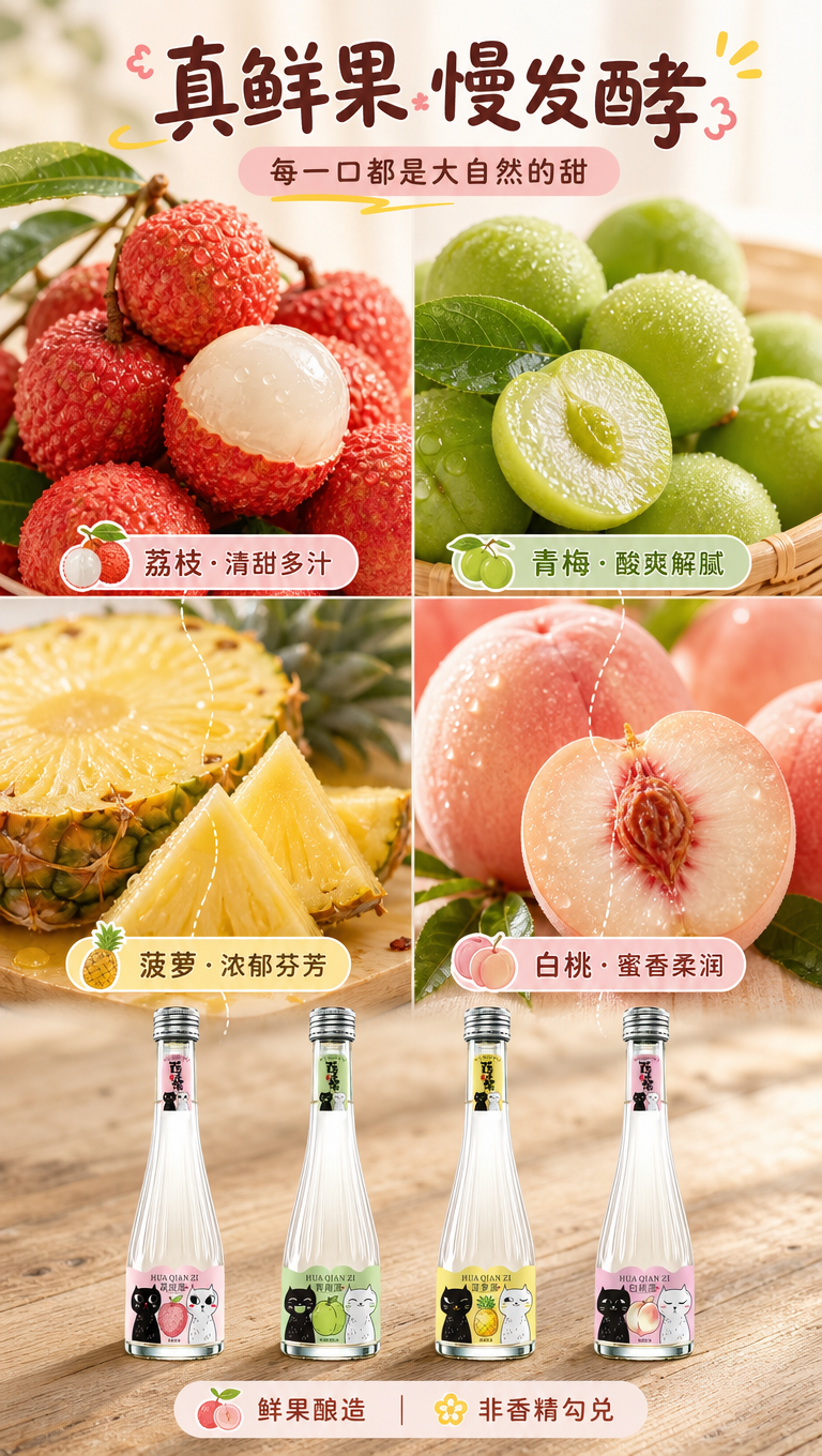 [商品] 使用【图1】荔枝酒、【图2】青梅酒、【图3】菠萝酒、… - 图片创意预览