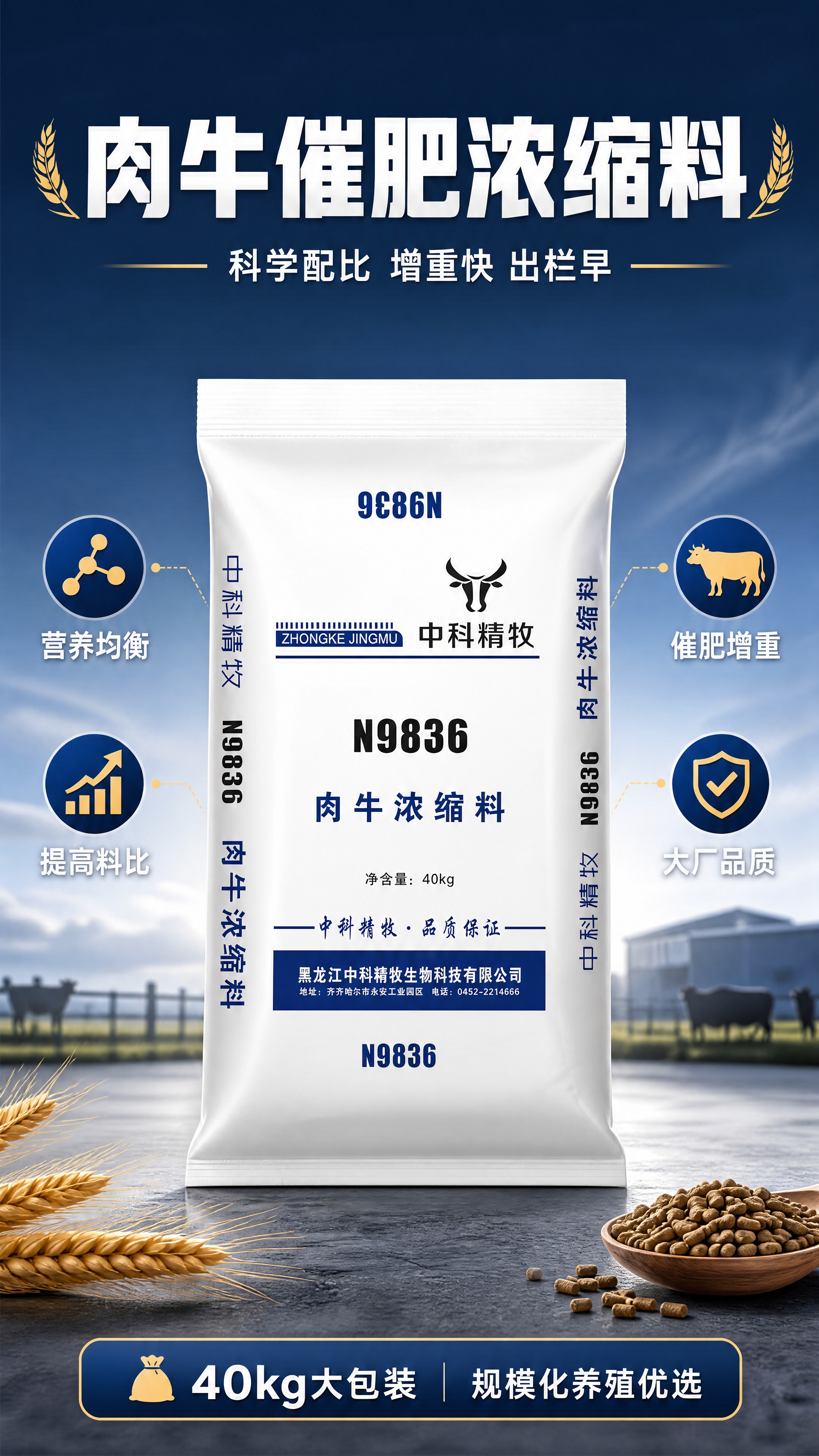 [商品] 使用【图1】中科精牧N9836肉牛浓缩料白色编织袋包… - 图片创意预览