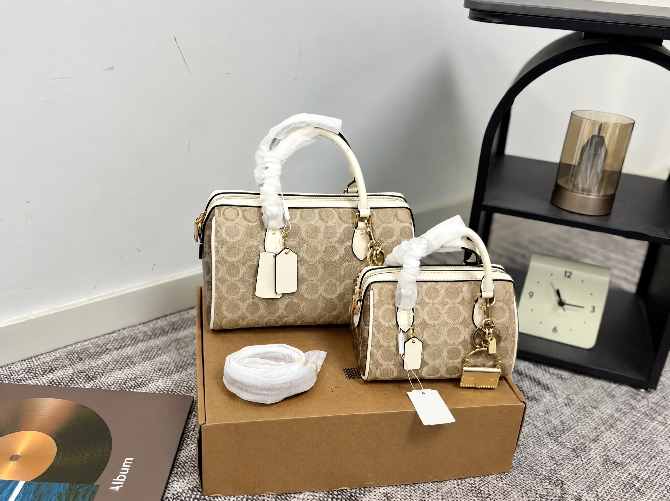 去掉图片中所有的COACH品牌LOGO和文字，包括包身金属LO… - 图片创意预览