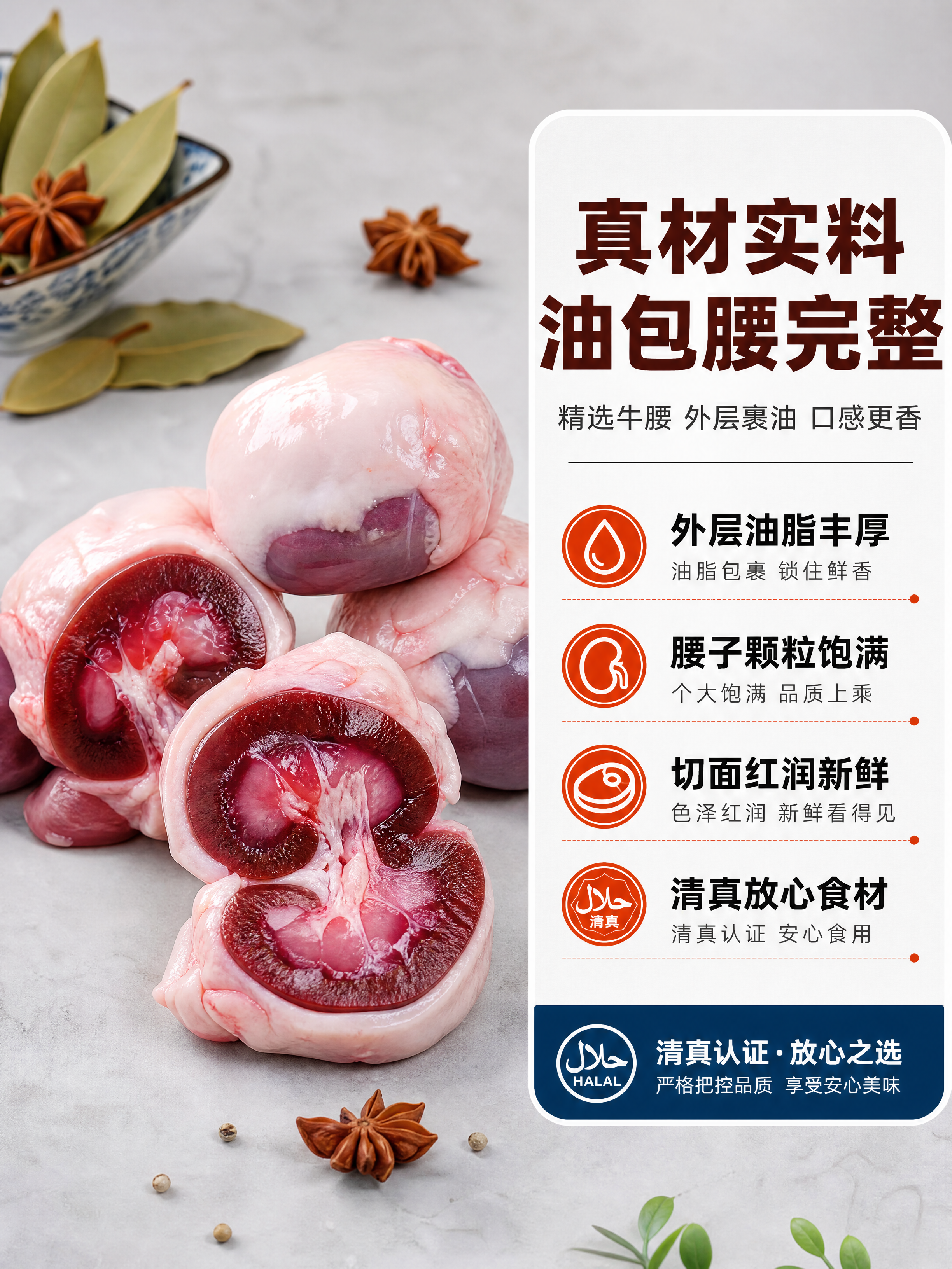 [商品] 使用【图2】【图4】整颗牛油腰子及切面图；保留油腰子… - 图片创意预览