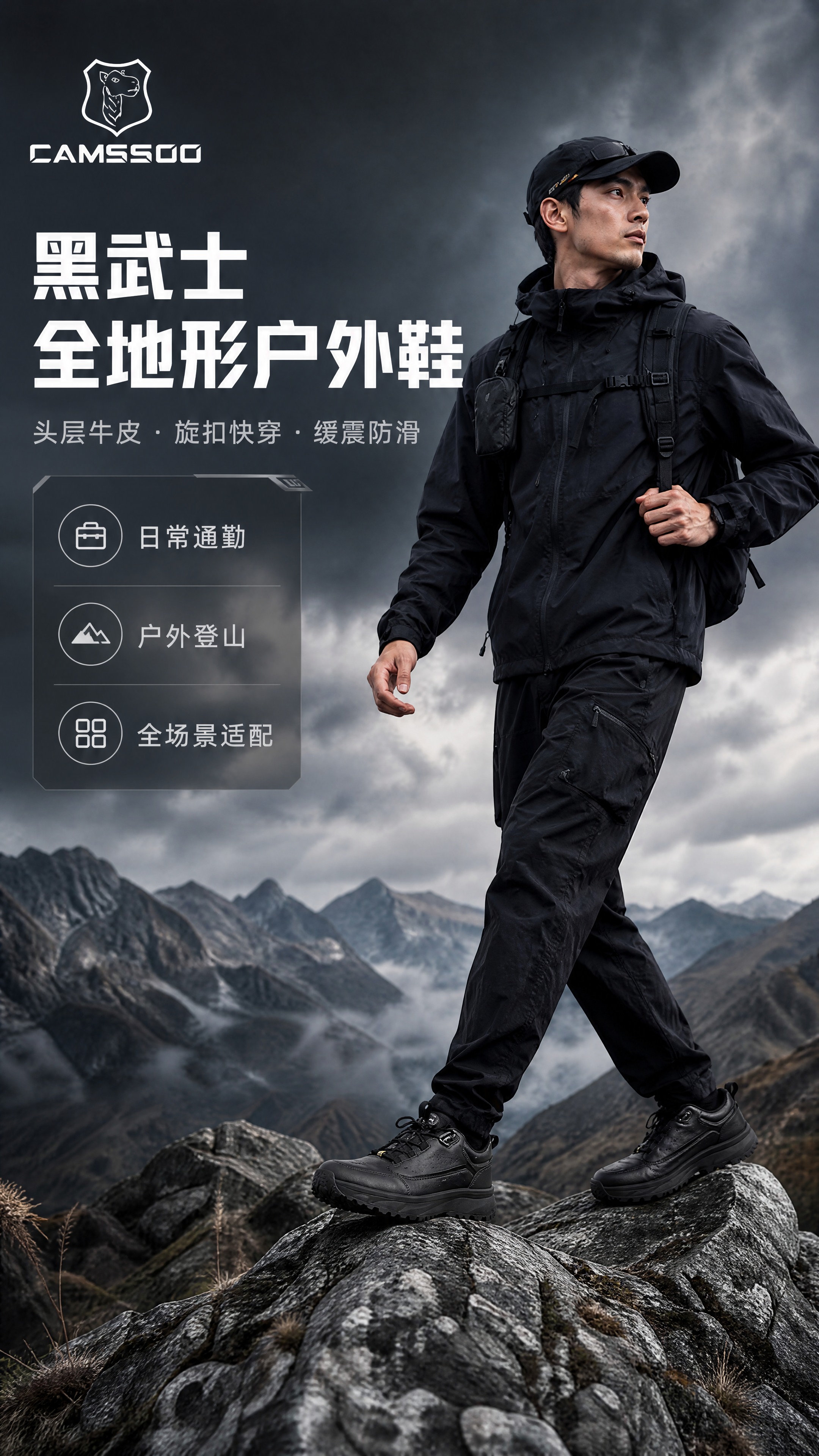 [商品] 使用【图6】CAMSSOO美骆世家黑武士户外鞋，模特… - 图片创意预览