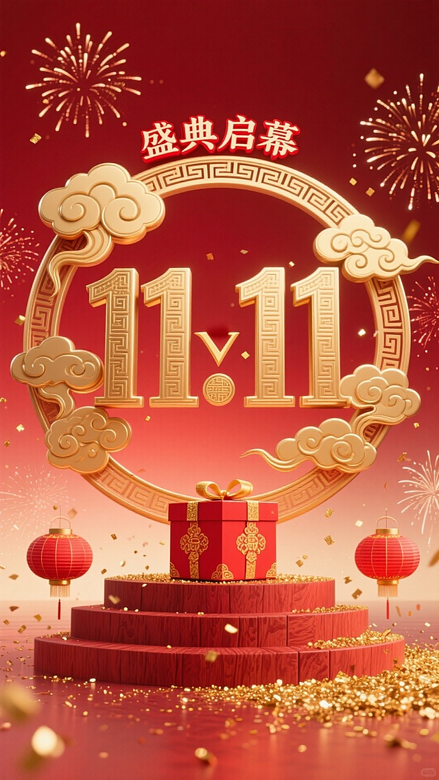 双 11 盛典启幕，国风元素与购物氛围交融