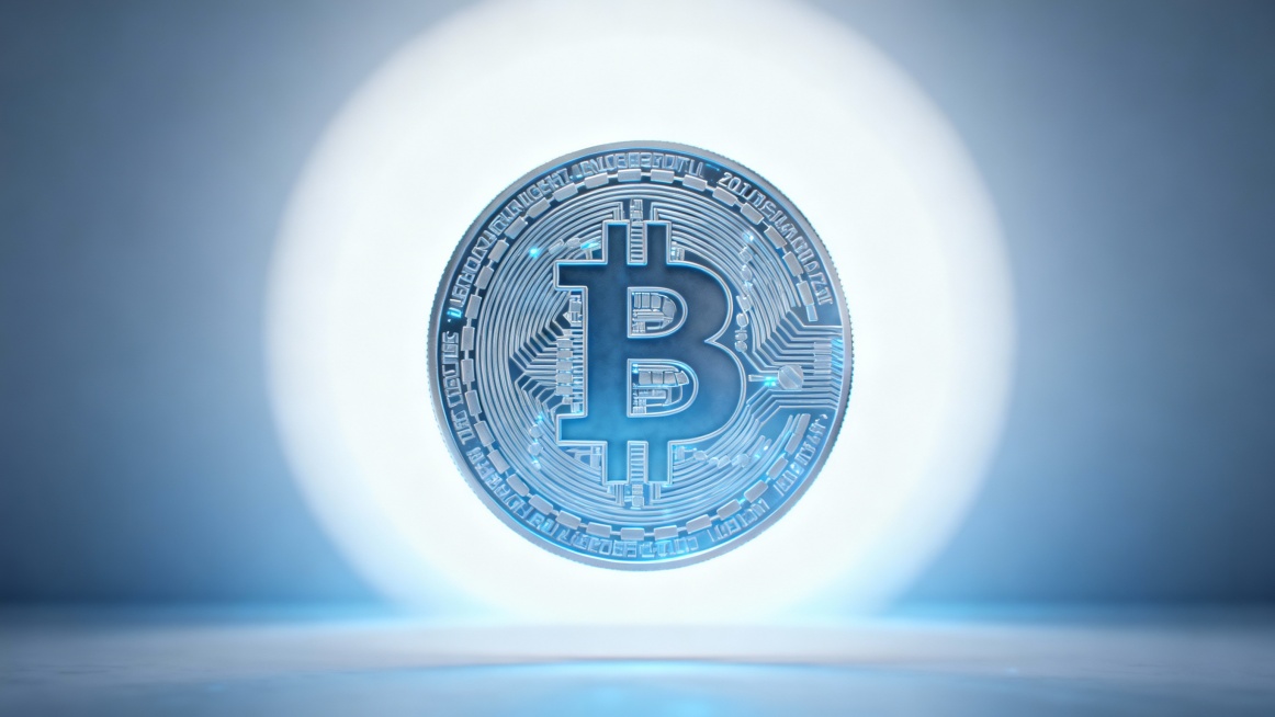 2026 cryptocurrency background, ambient blockchain core floating in soft light, translucent material预览效果