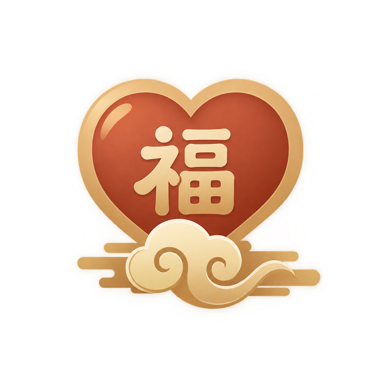 参考图中的新中式国潮扁平图标风格：暖棕金色系、简约几何造型、微… - 图片创意预览