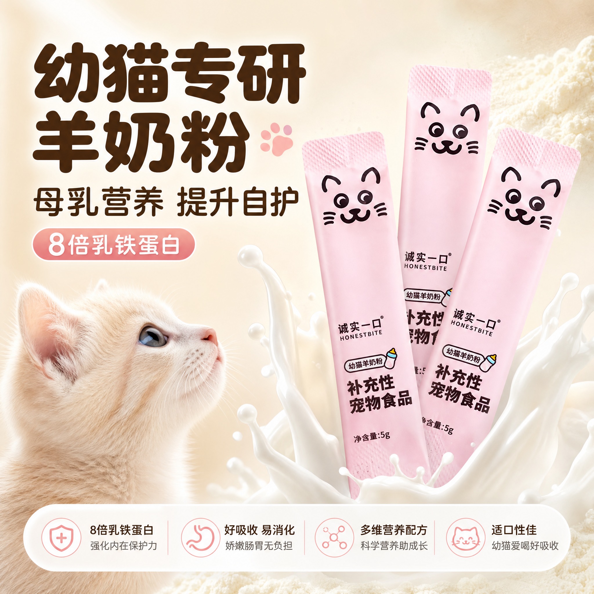 [主图-1] 首图点击率图，幼猫专研羊奶粉产品情绪首图，突出母… - 图片创意预览