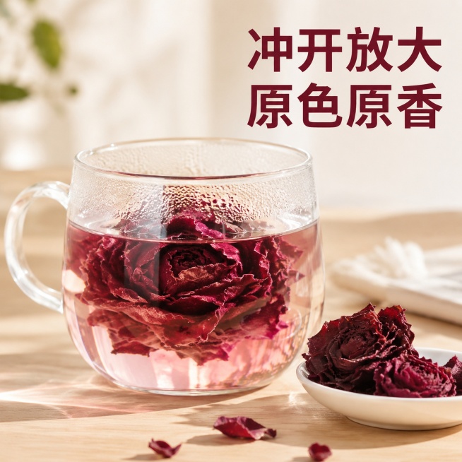 使用电商主图技能生成5张比例1:1的电商主图，适配平台为淘宝/天猫，商品为「图片1」「图片1」「图片1」，商品卖点为均匀大朵，品质看得见，预览效果