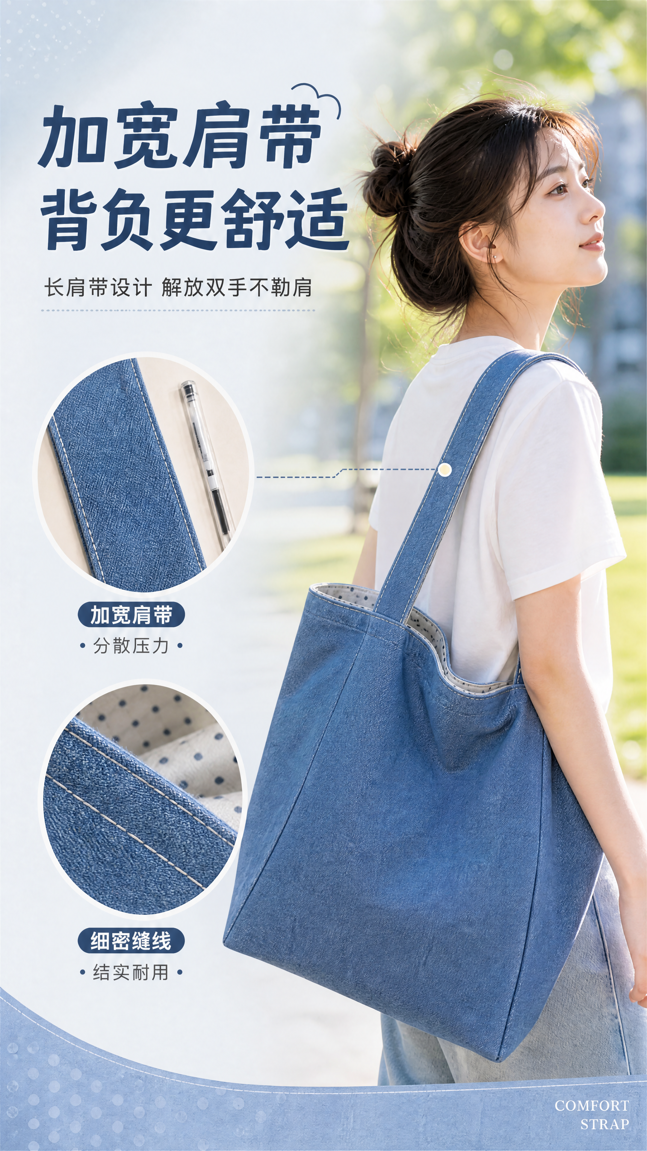 [商品] 使用【图1】双面牛仔托特包；商品处理：保留牛仔蓝色、… - 图片创意预览